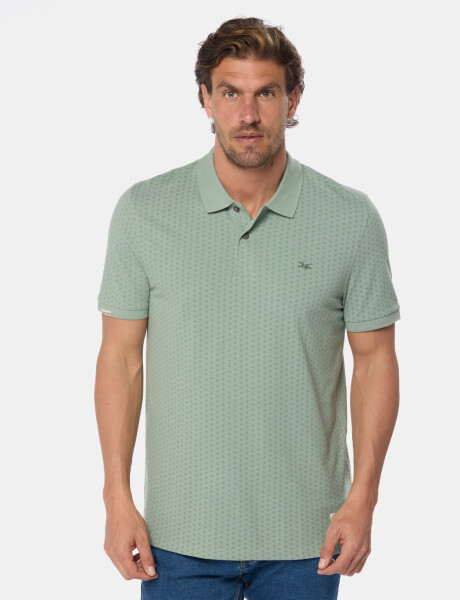 REMERA POLO ESTAMPADA Verde