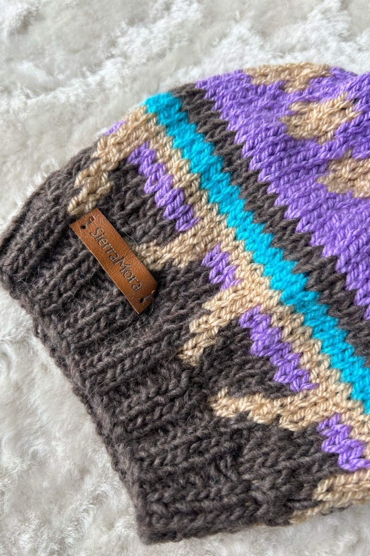 Wool Hat Guri Lila / Turquesa