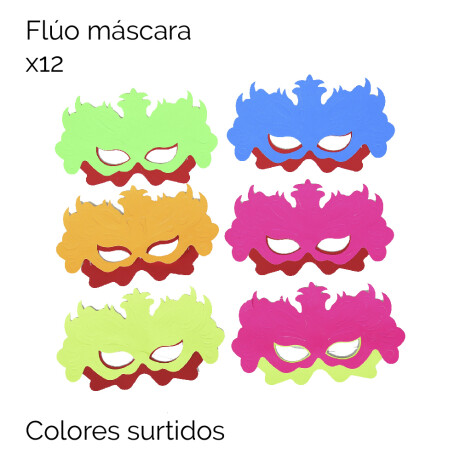 Fluo Mascara Colores Surtidos 12 Unidades Unica