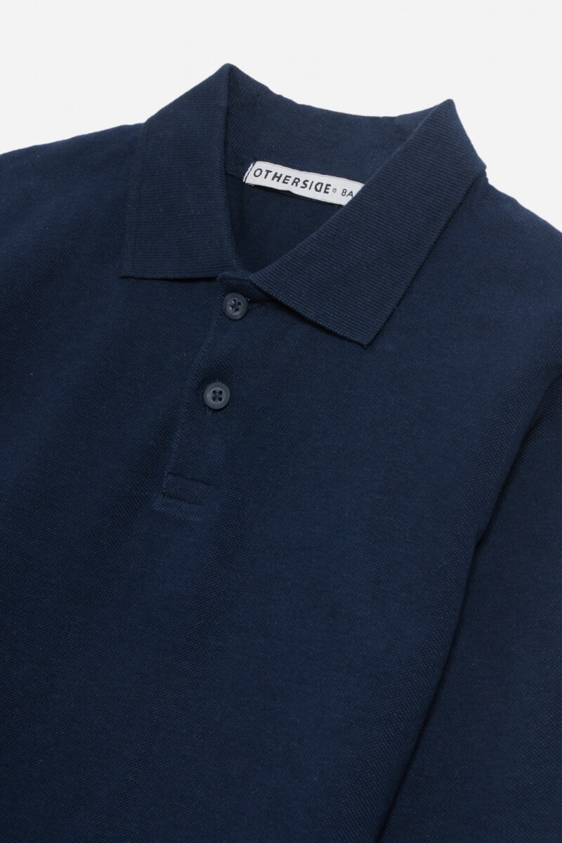 Remera polo manga larga AZUL MARINO