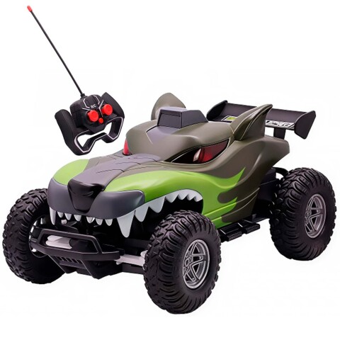 Auto A Control Remoto Recargable Monster Todo Terrreno Color Verde
