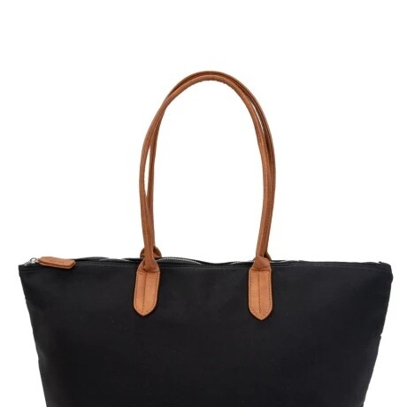 Bolso Terrano Roma Lona Aviador NEGRO-MARRON