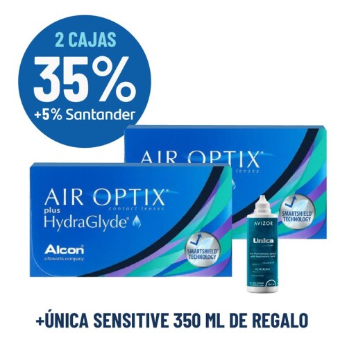 Set Air Optix Plus (hydraglyde) X2 Cajas Blanco