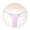 Tanga Colaless Ajustable De Encaje Trasero Lila Talla L-XL