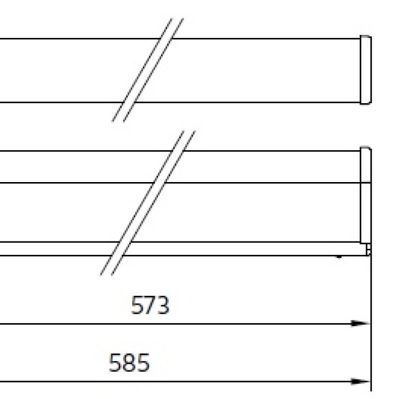 "ARTEFACTO LINEAL ""BATTEN"" LED 7,5W 4000K L600MM" "ARTEFACTO LINEAL ""BATTEN"" LED 7,5W 4000K L600MM"