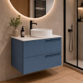 MUEBLE DE BAÑO ECONIC 80 CM AZUL VAPOR CON ENCIMERA Mueble De Baño Econic 80 Cm Azul Vapor Con Encimera