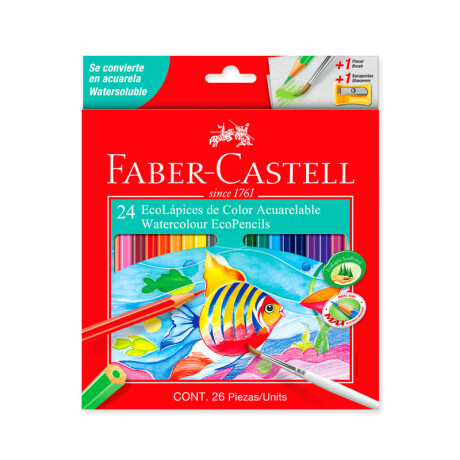 Lápices de Colores Acuarelables FABER CASTELL x24 Lápices de Colores Acuarelables FABER CASTELL x24
