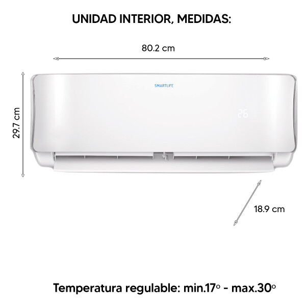 Aire Acondicionado 12000 Btu Smartlife Sl-acfc12m32 AIRE A. SMARTLIFE 12000 BTU CLASE B