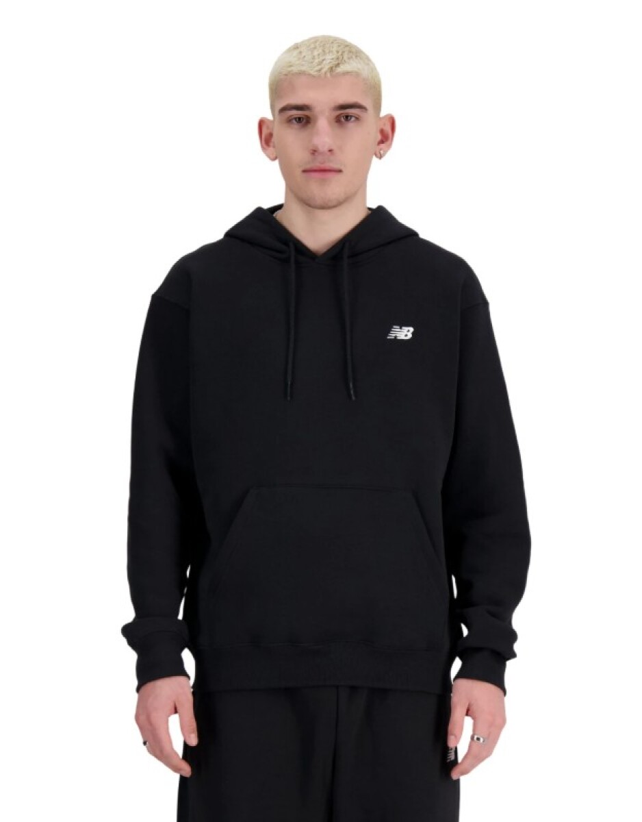 Canguro de Hombre New Balance Small Logo French Terry Hoodie - Negro 