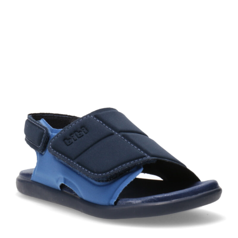Sandalia de Niños Bibi Baby Soft Velcro Azul Marino - Celeste