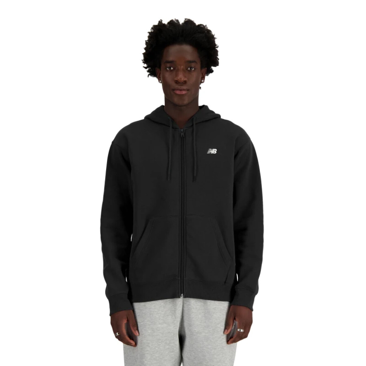 Campera New Balance Stacked Logo - Negro 