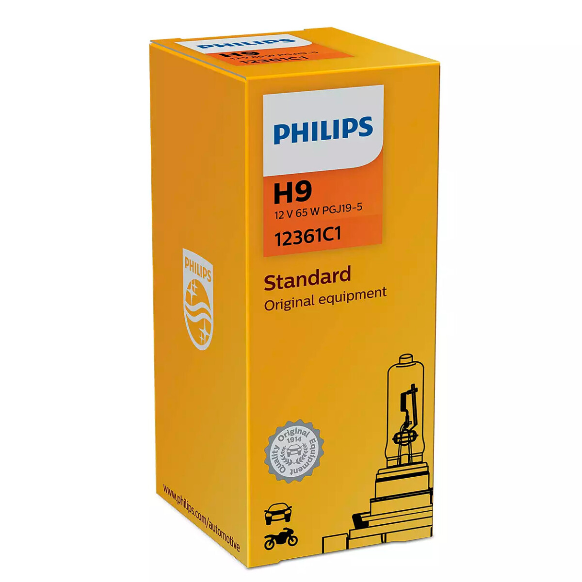 LAMPARA - HALOGENA 12V 65W H9 = 02009 PHILIPS 