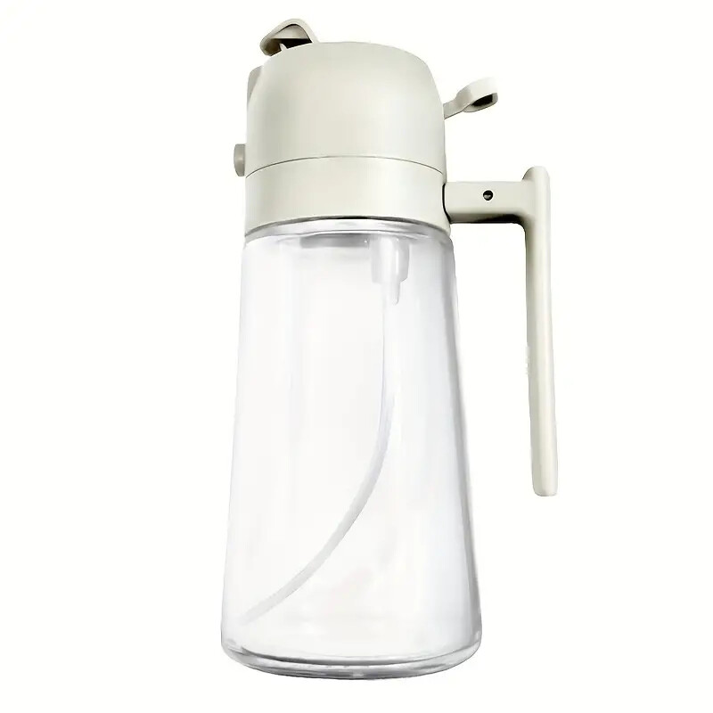 Pulverizador y dispensador de aceite 2 en 1 blanco