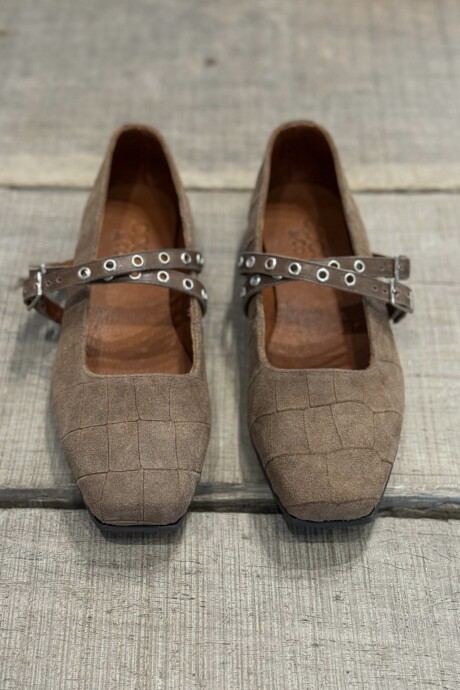 Ballerina Madrid Croco Moka Ballerina Madrid Croco Moka