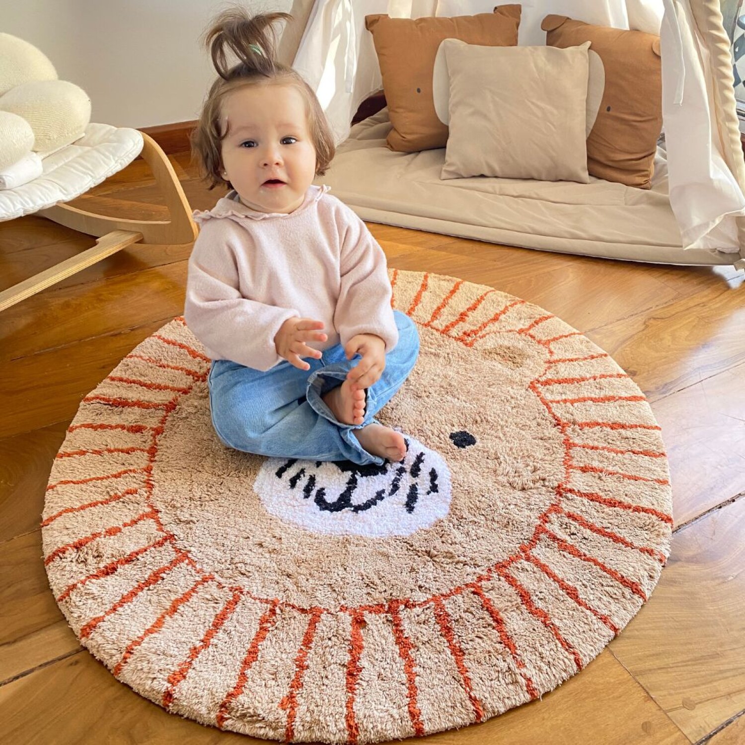 Alfombra redonda León 80 cm — Rumba