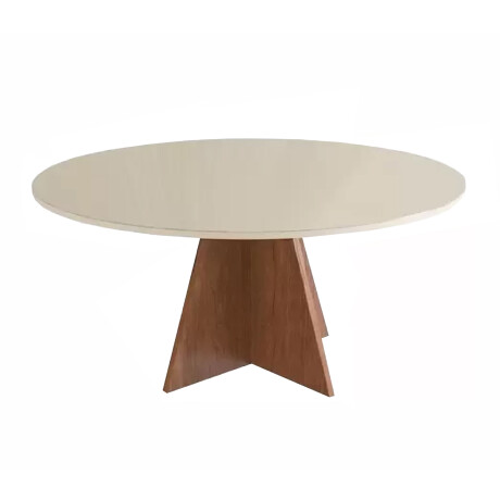 Juego de comedor mesa en madera maciza, tapa circular - 4 sillas tapizadas Juego de comedor mesa en madera maciza, tapa circular - 4 sillas tapizadas