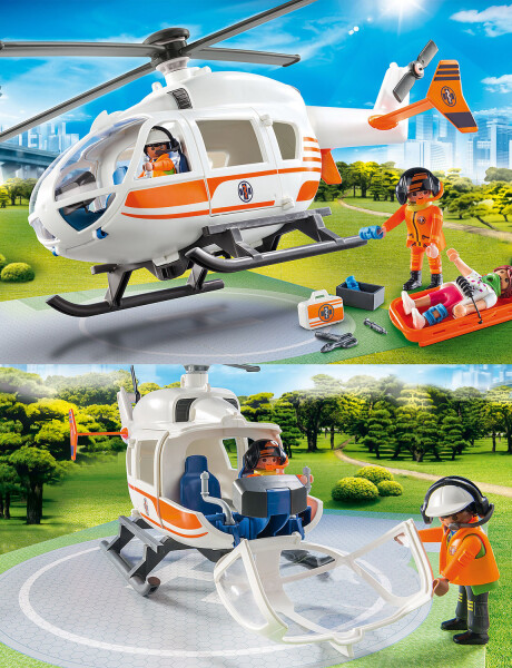 Playmobil City Life helicóptero de rescate 38 piezas Playmobil City Life helicóptero de rescate 38 piezas