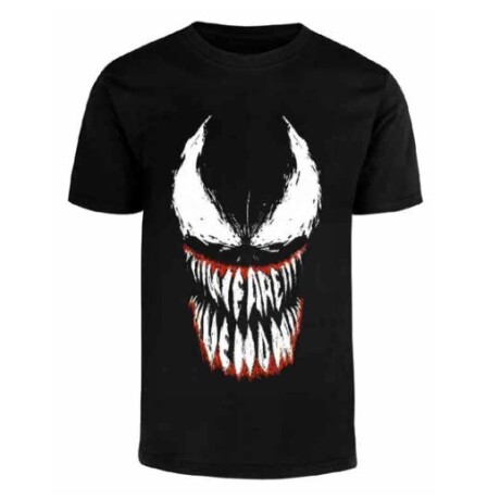 Camiseta Remera a la Base Marvel We Are Venom NEGRO