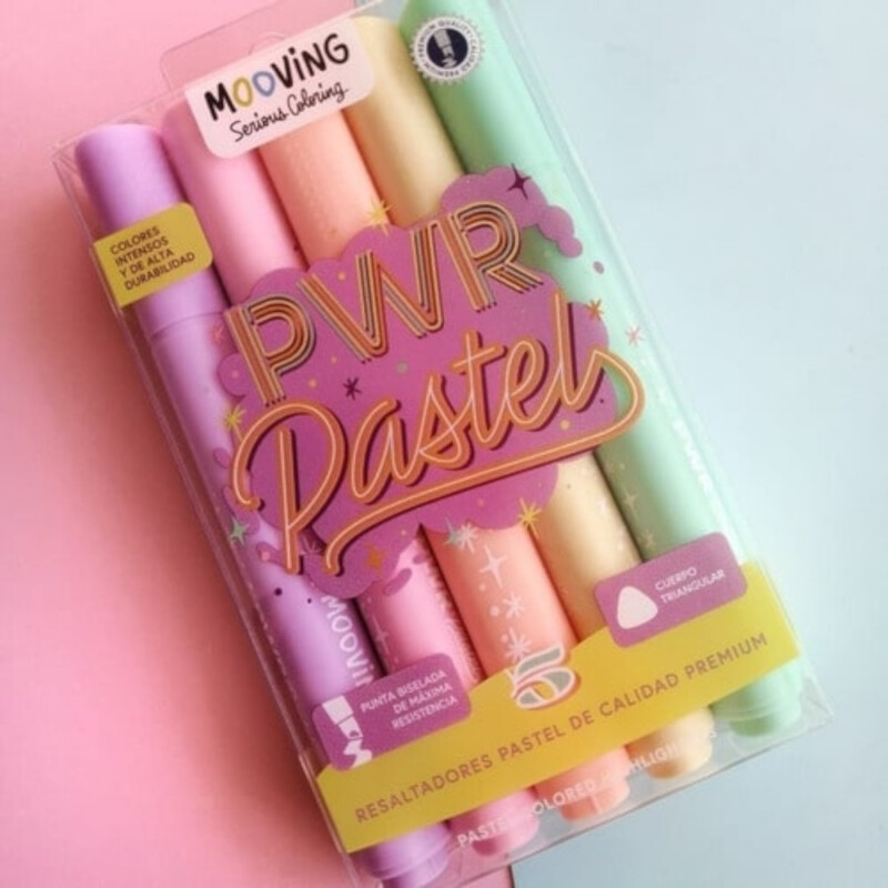 Resaltadores Mooving Pastel x5 Resaltadores Mooving Pastel x5