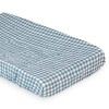 LJ7PAD Cubre Cambiador 100% Algodón - Navy Gingham