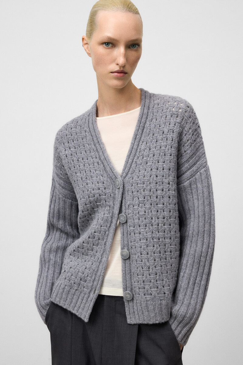 CHAQUETA Gris Melange