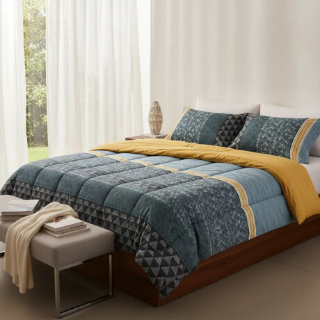 Acolchado Cannon King c/2 Fundas Polialgodón y Guata Térmica Raison