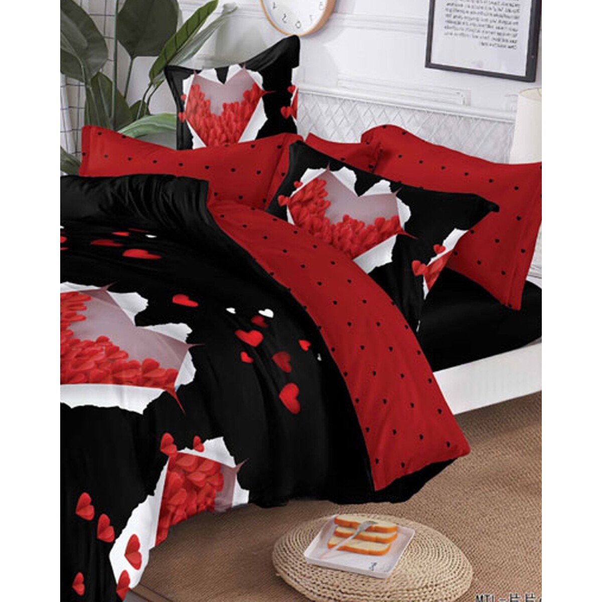 Juego de sábanas Cotton Flor Zyporah 2 plazas sommier 2.25 x 2.45mts - 350 