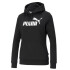 Canguro de Mujer Puma Logo Hoodie Negro - Blanco