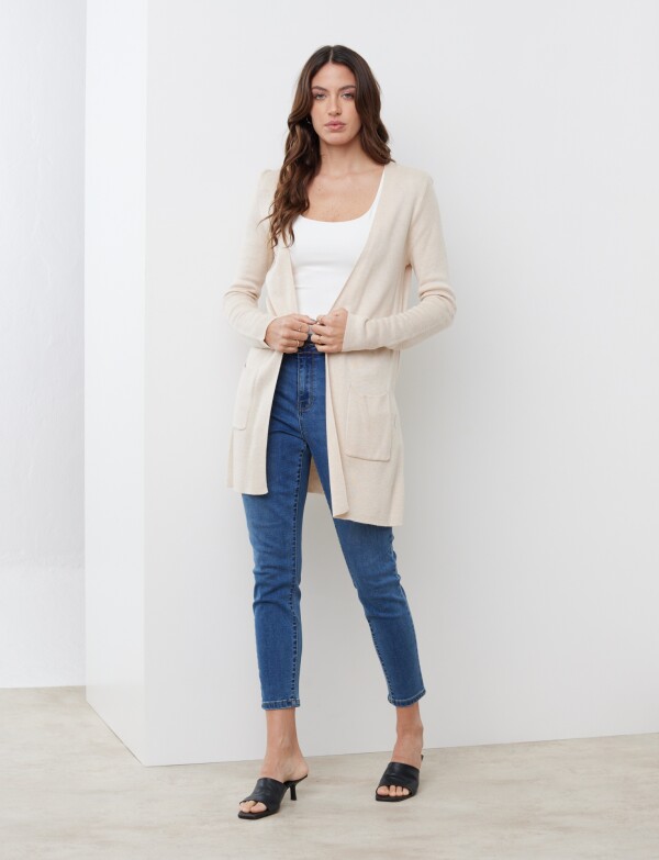 Cardigan Bolsillos BEIGE