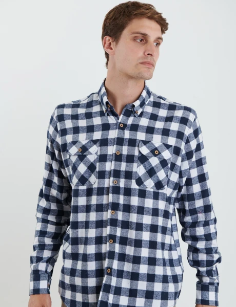 012600 CAMISA HARRY Azul Osc/bla