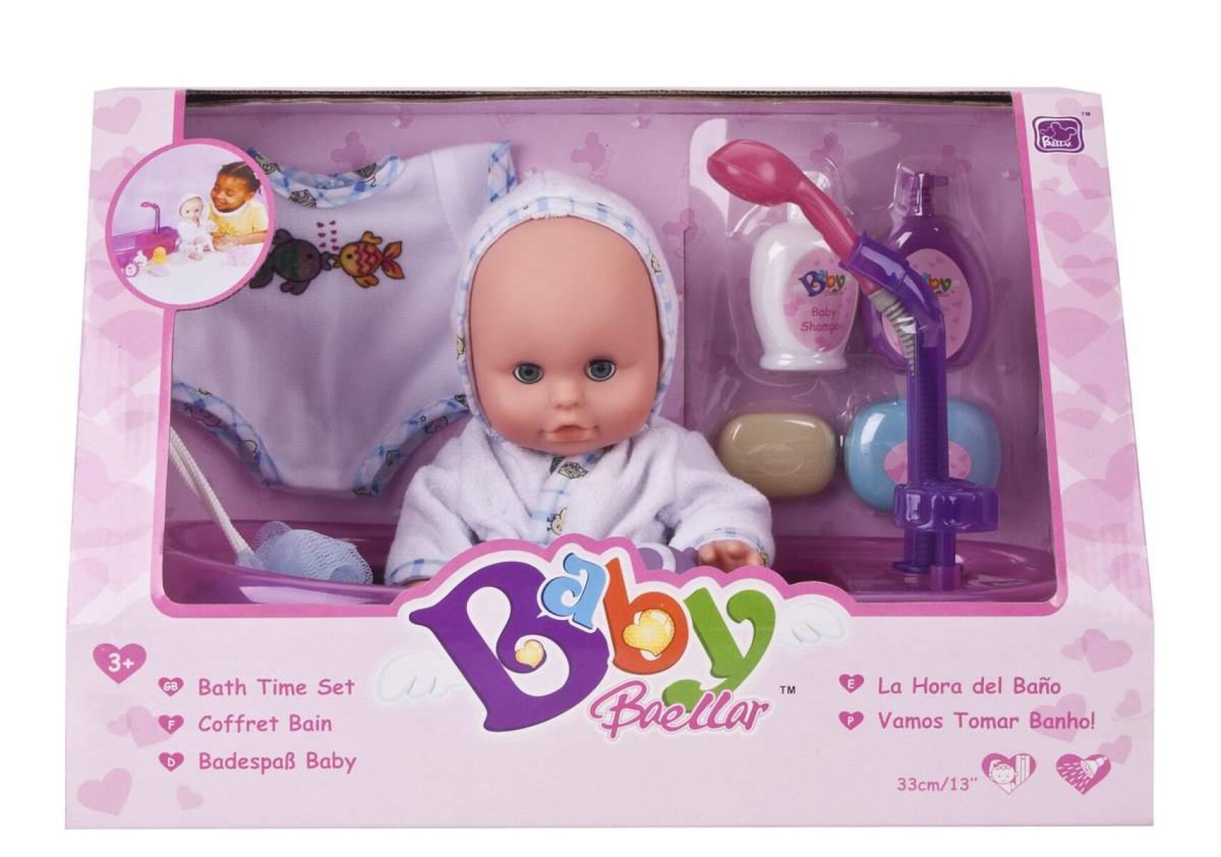 Muneca Que Se Bana Con Accesorios 35cm Hay de todo