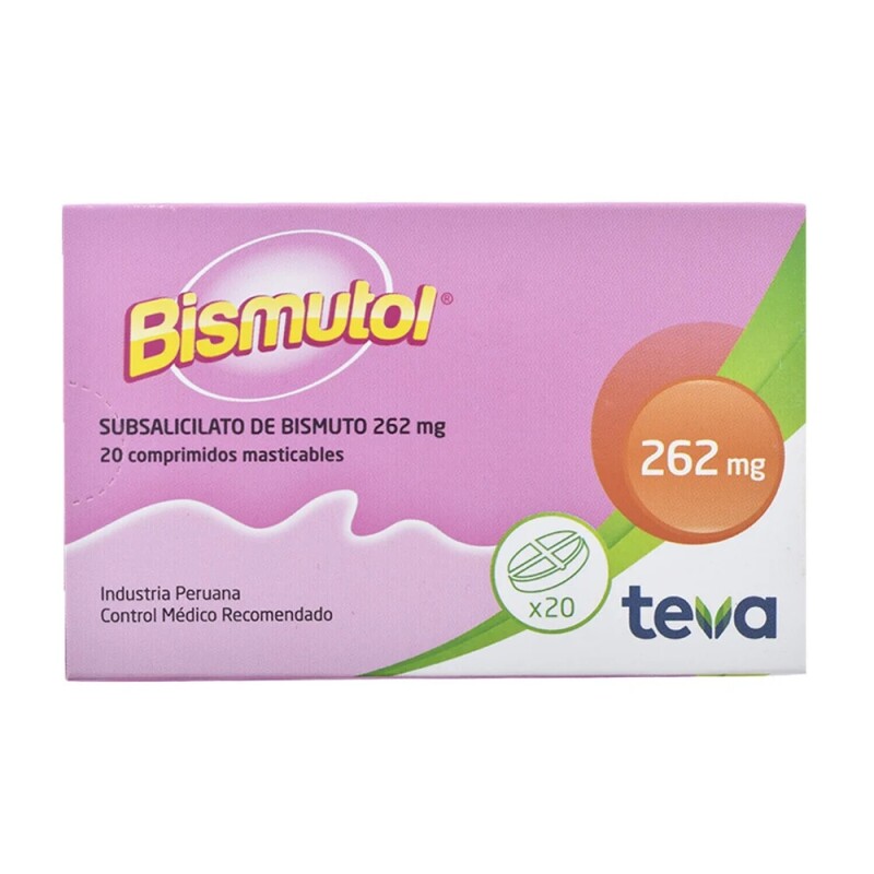 Bismutol 262 Mg. 20 Comp. Masticables Bismutol 262 Mg. 20 Comp. Masticables
