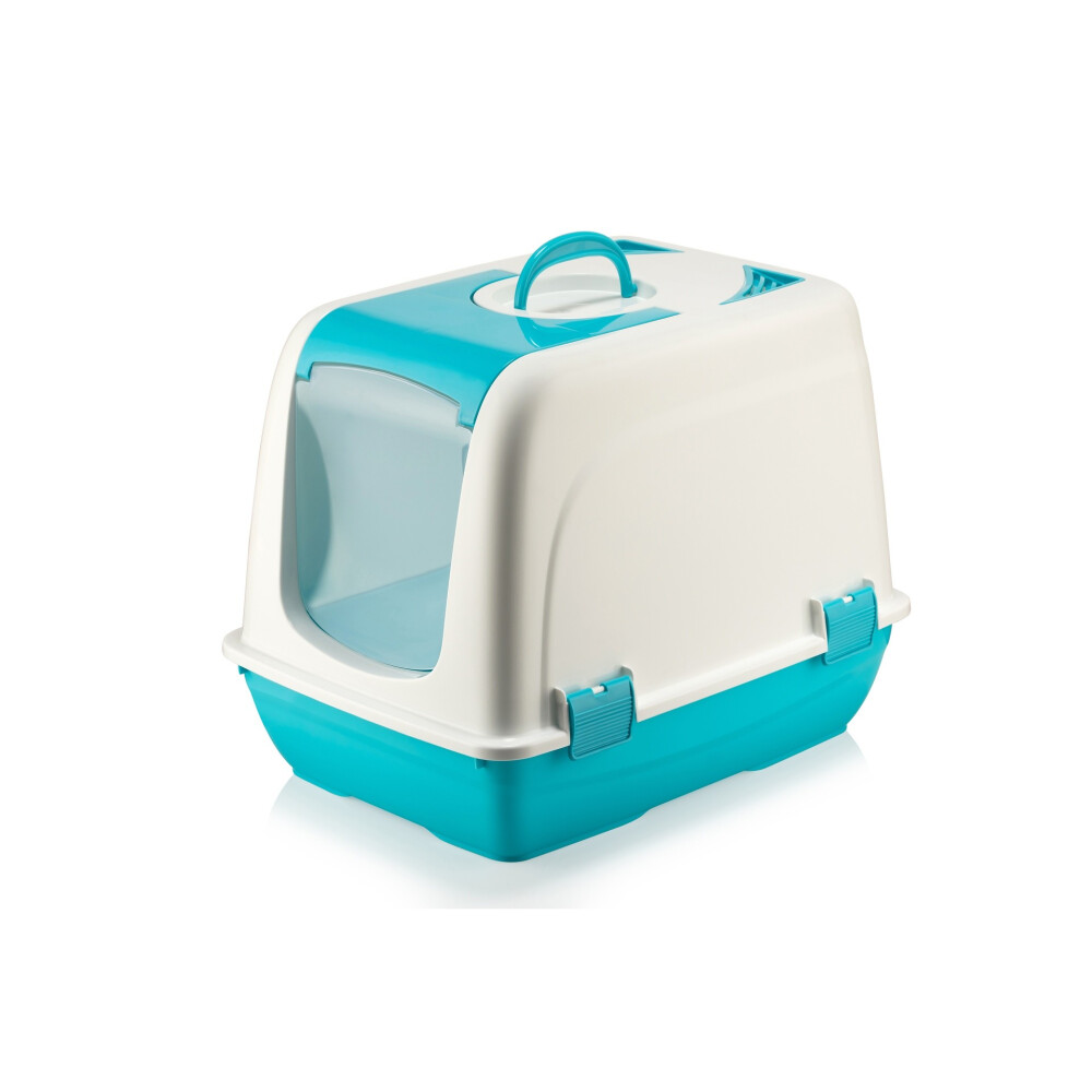 5088 CAT TOILET BOX S TURQUOISE BLUE 5088 CAT TOILET BOX S TURQUOISE BLUE