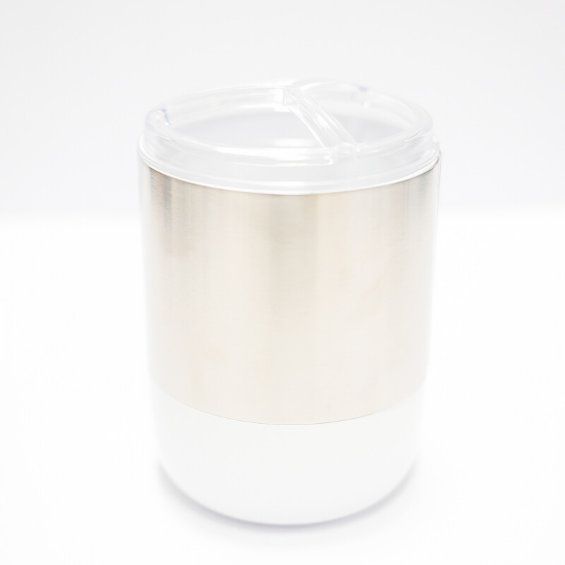 Vaso Portacepillo de Plástico y Acero Inoxidable Vaso Portacepillo de Plástico y Acero Inoxidable