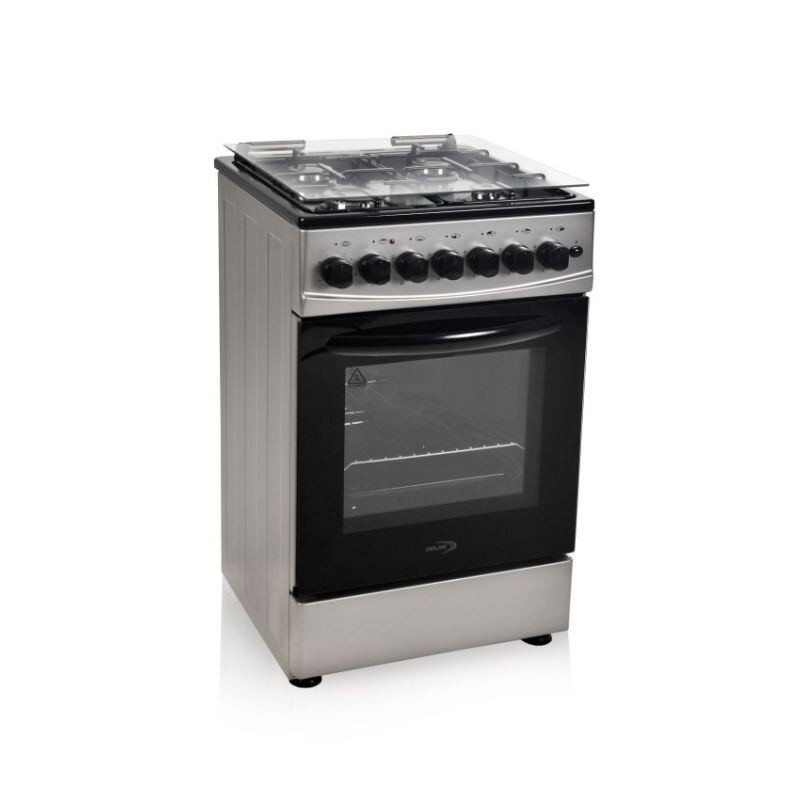 COCINA DELNE SUPERGAS 4H CON GRILL ELÉCTRICO Gris