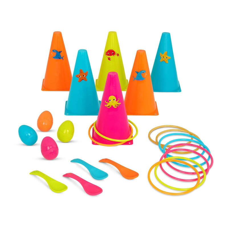 Juegos al aire libre punteria con anillos y set balance B. Toys Juegos al aire libre punteria con anillos y set balance B. Toys