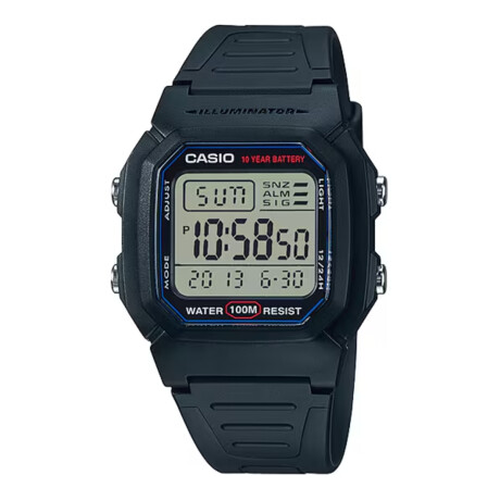 Reloj CASIO W800H-1AVDF en Resina Negro Esfera 36mm 0