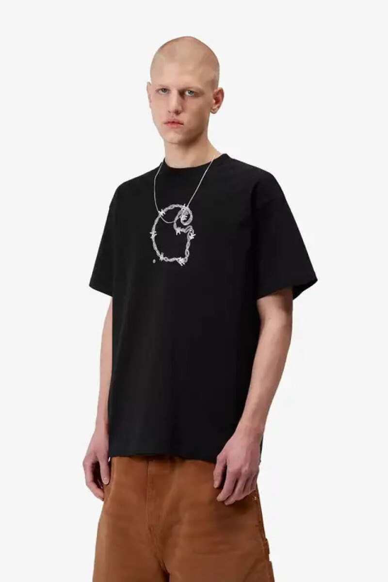 S/S Barbwire C T-Shirt Negro