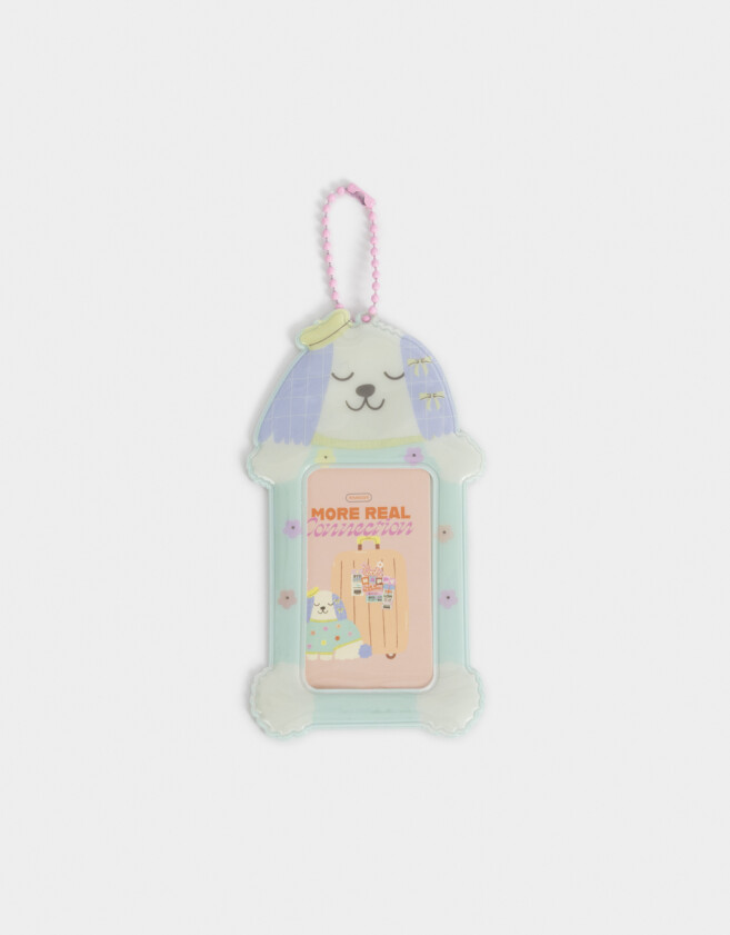Llavero Lúdico Photo Frame De Perrito Con Boina - Combinacion Multicolor