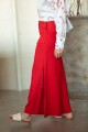 PANTALON WIDE DESFLECADO Rojo
