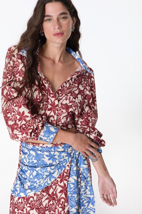 Camisa Print Estampa Flores