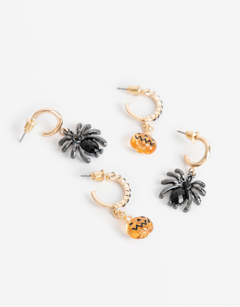 Aros Argollas Set Halloween Argollas Sets Halloween - Combinacion Multicolor