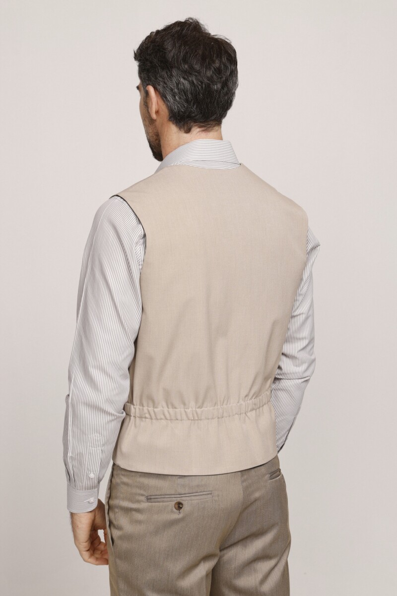 Chaleco Reversible Due Volti BEIGE/VERDE
