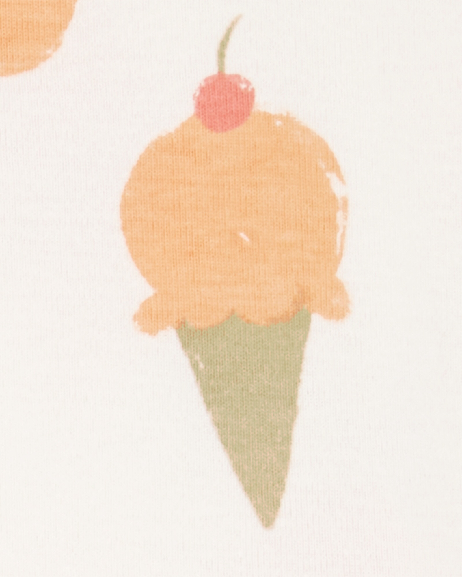 Set tres piezas, short y buzo de rizo más body de algodón, diseño helado Set tres piezas, short y buzo de rizo más body de algodón, diseño helado