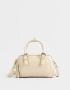 Bowling Noche Cartera Bowling Efecto Craquelada - Blanco Crudo