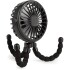 Ventilador Portatil Recargable Tripode Escritorio Mesa 3 Vel Variante Color Negro