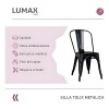 Pack 4 Sillas Tolix Lumax Varios Colores Negro