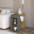 MESA LATERAL MODELOARENAS BEDSIDE COLOR MIEL/GRAFITO Mesa Lateral Modeloarenas Bedside Color Miel/grafito
