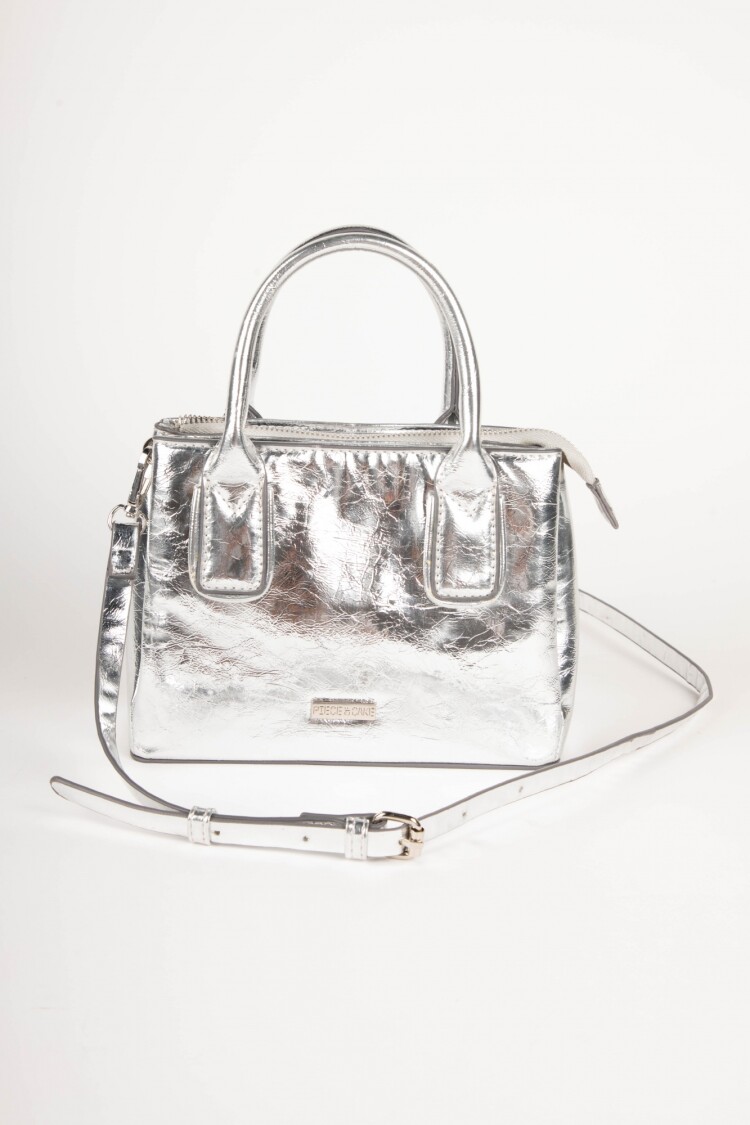 CARTERA MINI TOTE SHINY Plateado