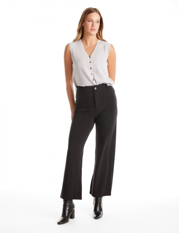 Pantalon Wide Leg NEGRO